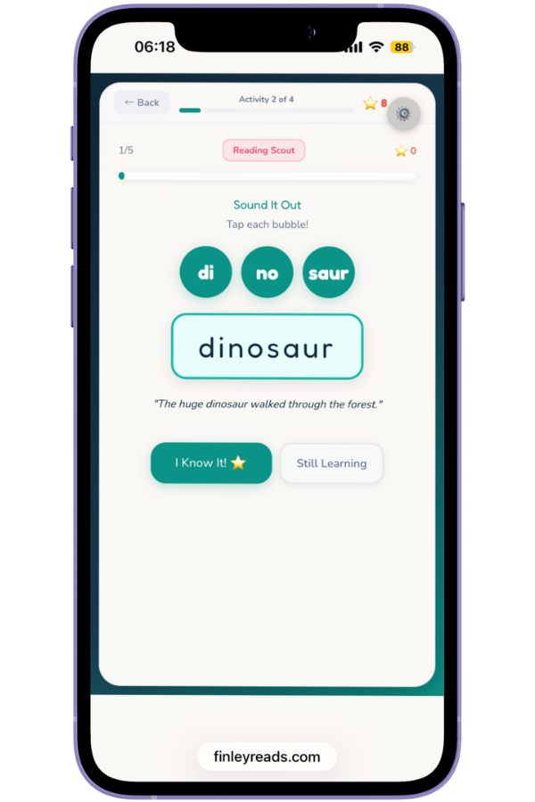 Finley app lesson screenshot